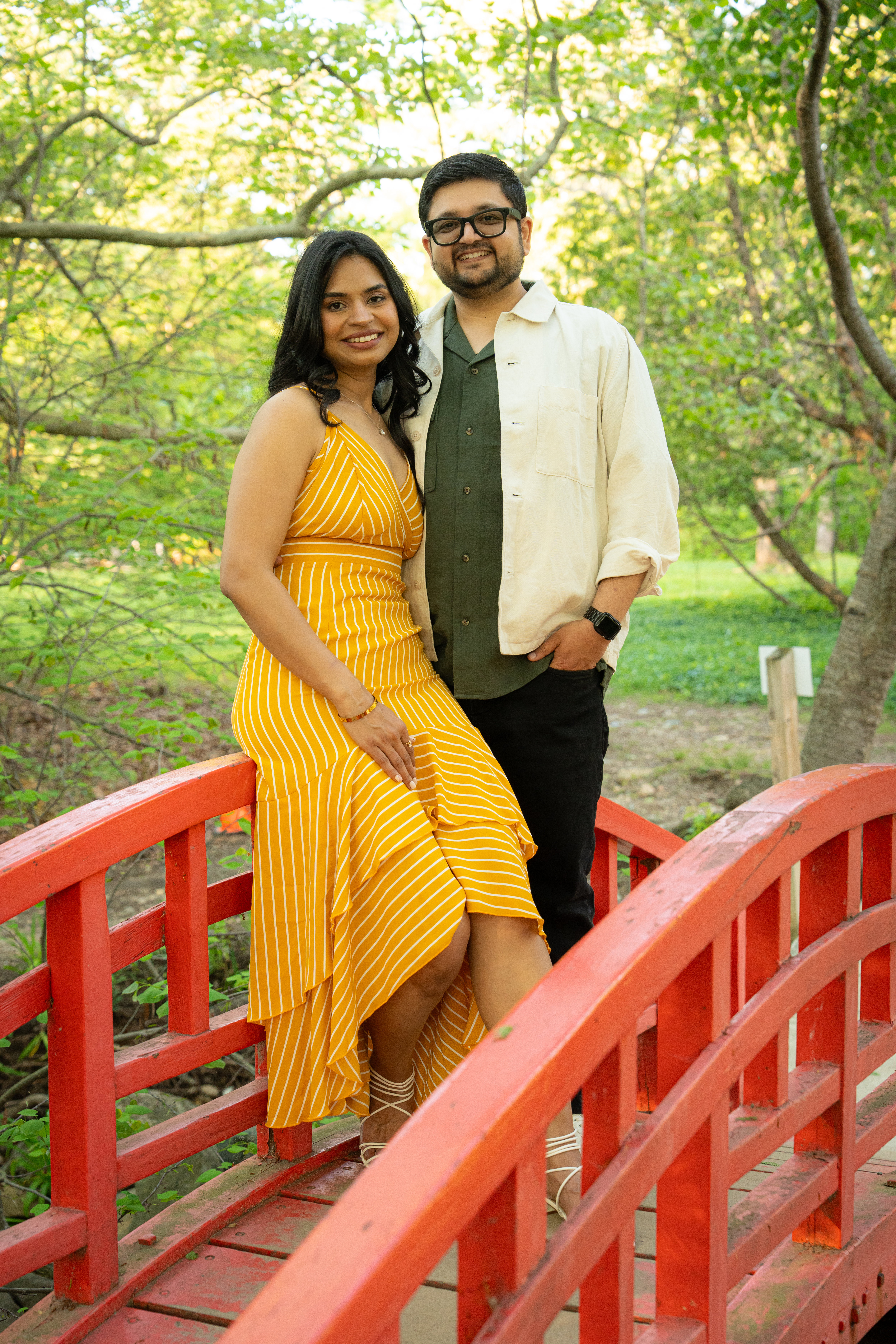 Avisha and Arpan engagement portrait