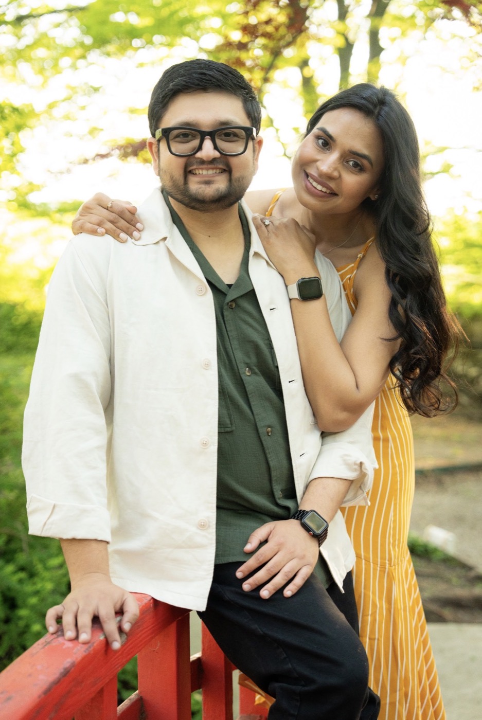 Avisha and Arpan smiling together